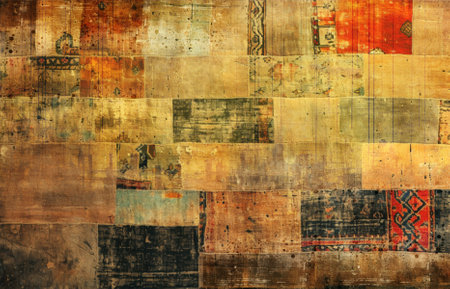 Grunge background with old cardboard texture. Horizontal or vertical urban retro banner with paper texture. Vintage cardboard background. Copy space for textの写真素材