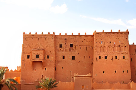 Traditional moroccan clay houses, Kasbah Ait Ben Haddou (Ait Benhaddou), Atlas Mountains, Morocco, North Africaの写真素材