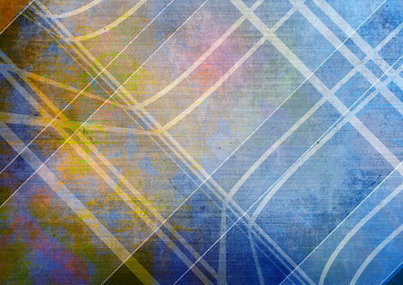 Old cardboard texture with grunge pattern. Vertical retro backdrop with paper texture with urban style pattern. Vintage cardboard background with abstract decor. Copy space for textの写真素材