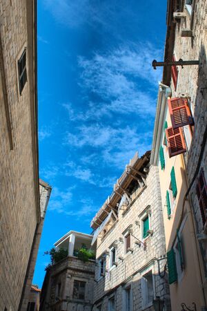 Old town in Kotor, Montenegro. HDRI imageの写真素材