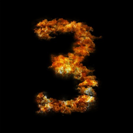 Flame in shape of figure eight threeの写真素材
