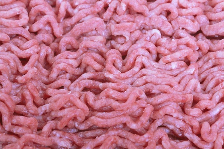 Close up raw ground beefの写真素材