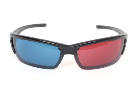 3d cinema glasses. Isolated on white