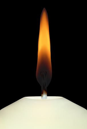 Realistic Candle on blackのイラスト素材