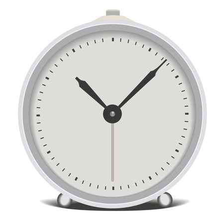Silver clock. Vector illustrationのイラスト素材