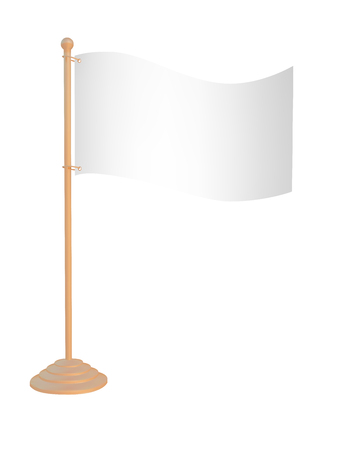 Flags on stand. Isolated on whiteのイラスト素材