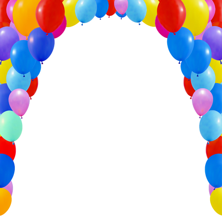 An illustration of a set of colourful balloonsのイラスト素材