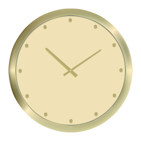 Golden clock. Vector illustrationのイラスト素材