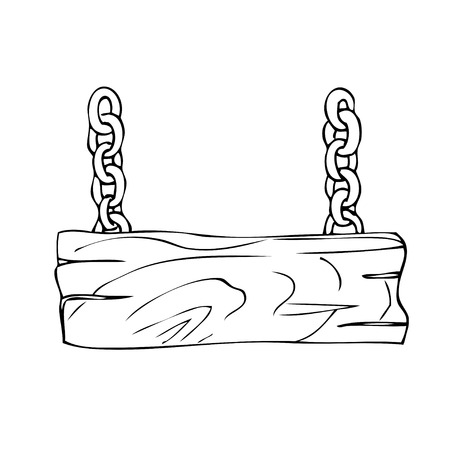 Vector  Sketch Signboards. Isolated on whiteのイラスト素材