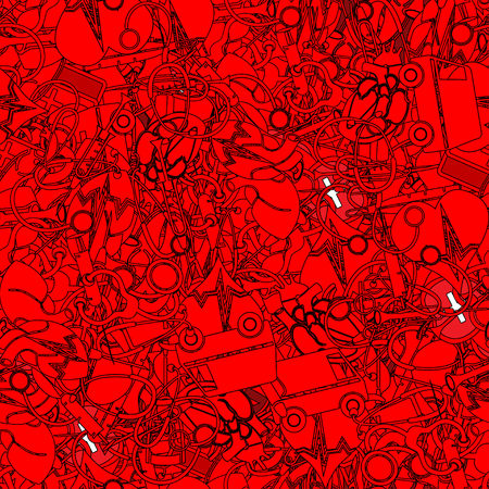 Medical vectors seamless patternのイラスト素材