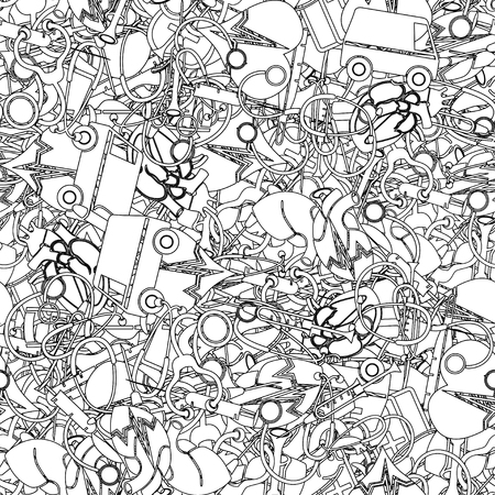 Medical vectors seamless patternのイラスト素材