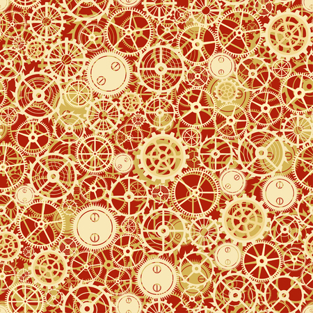 Seamless rusty cogwheel pattern. Factory backgroundのイラスト素材