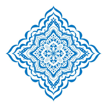 Rosette ornament. Isolated on white. Vector Illustrationのイラスト素材