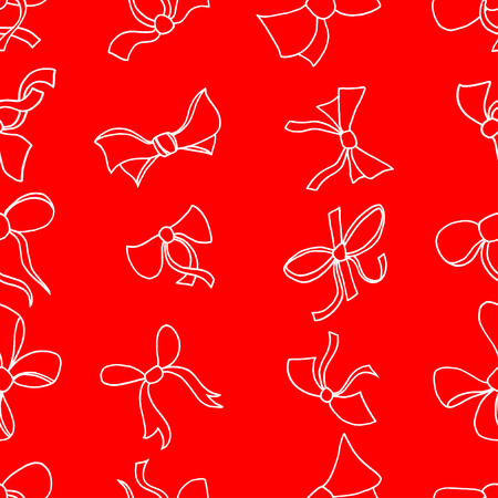Pattern of red ribbons. Vector illustrationのイラスト素材