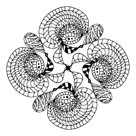 Mandala Round Ornament Pattern. のイラスト素材