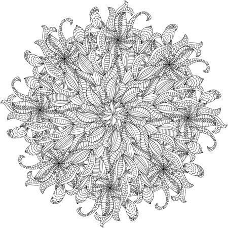 Rosette ornament Isolated on white. のイラスト素材