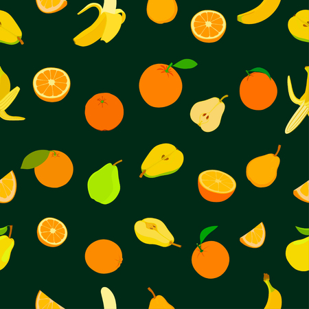 Seamless pattern with colored fruits. Vector illustration.のイラスト素材