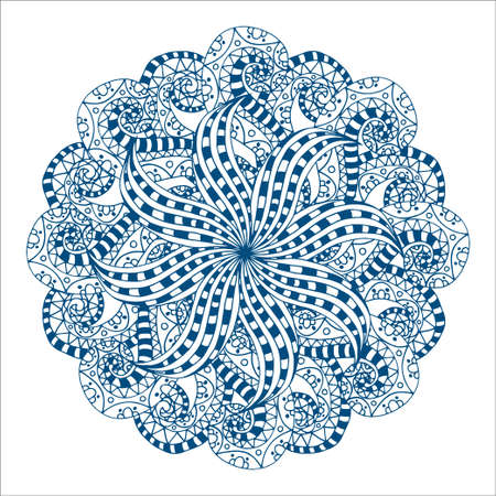Rosette ornament. Isolated on white. Vector Illustrationのイラスト素材