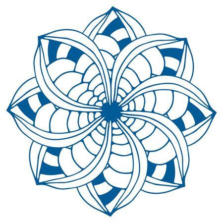 Rosette ornament. Isolated on white. Vector Illustrationのイラスト素材