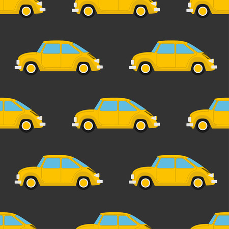 Seamles cute car pattern. Wallpaper background. vector illustrationのイラスト素材