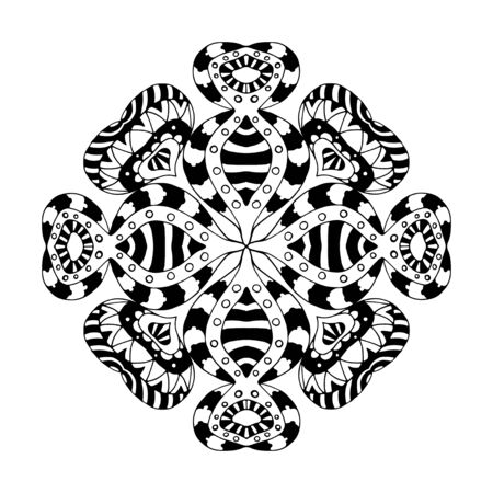Vector black pattern. Isolated on whiteのイラスト素材