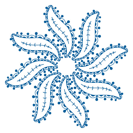 Rosette ornament. Isolated on white. Vector Illustrationのイラスト素材