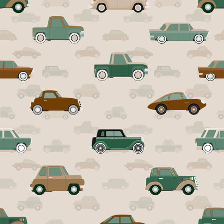 Seamles cute car pattern. のイラスト素材