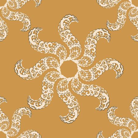 seamless golden pattern. のイラスト素材