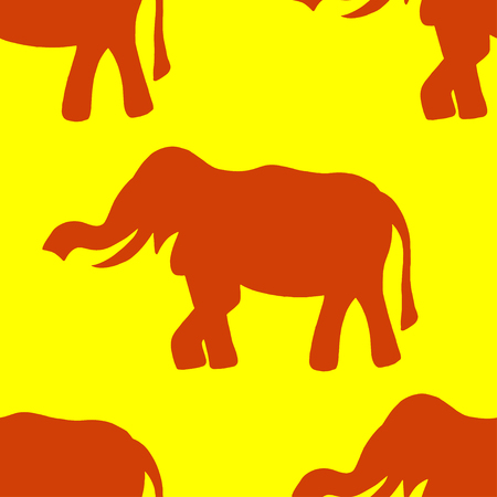 Seamless pattern background with elephants. Vector illustrationのイラスト素材