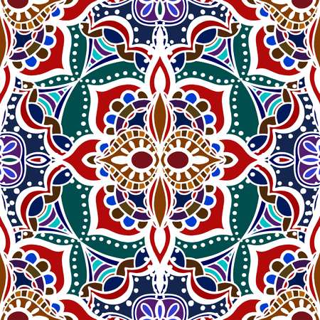 Seamless Floral Pattern. Vector illustration. Hand Drawn Textureのイラスト素材