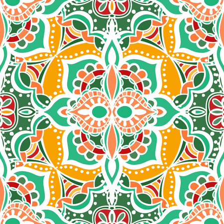 Seamless Floral Pattern. Vector illustration. Hand Drawn Textureのイラスト素材