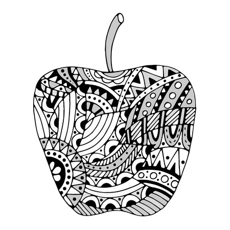  stylized apple, vector illustration, artistically drawnのイラスト素材