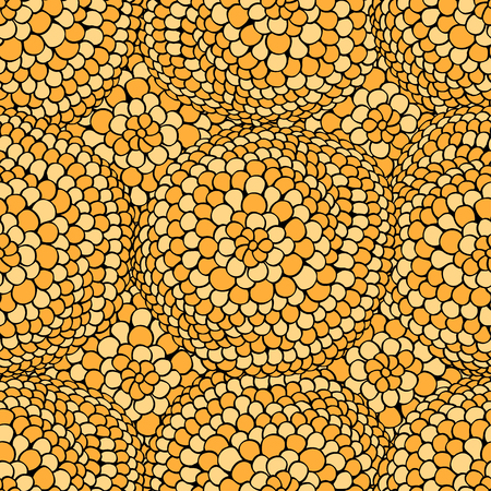 Seamless Contour Floral Pattern. Vector Illustration. Hand Drawn Monochrome Floral Texture, Decorative Flowers, Coloring Bookのイラスト素材