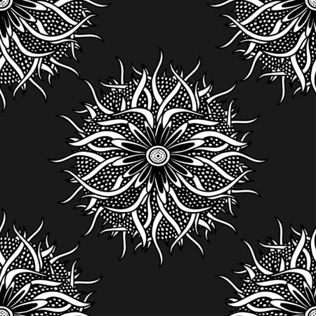 Ornamental floral background. Seamless pattern for your design wallpapers, pattern fills, web page backgrounds, surface textures.のイラスト素材