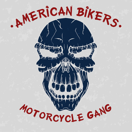 Motorcycle vintage graphics, Road Trip, Biker T-shirt, t-shirt graphic, custom motorbike graphicのイラスト素材