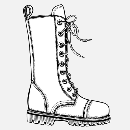 Shoe, hand-drawn in sketch style. Vector illustration of a shoe.のイラスト素材