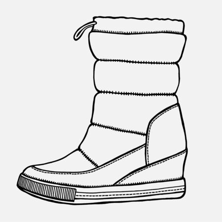 Shoe, hand-drawn in sketch style. Vector illustration of a shoe.のイラスト素材