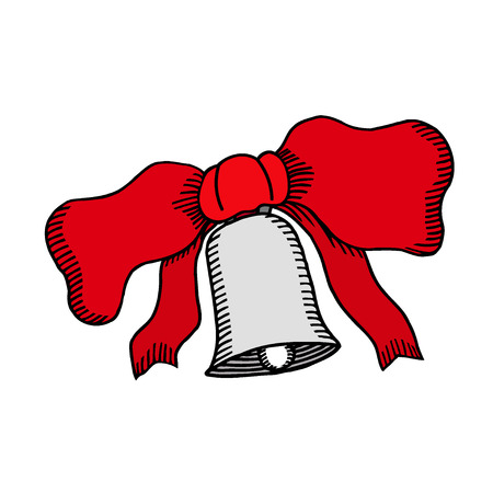 Christmas bells. Watercolor illustration  isolated on whiteの写真素材