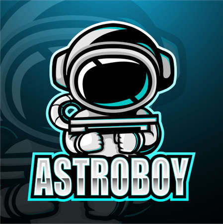 Astronaut esport logo mascot designのイラスト素材