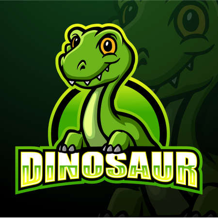 Vector illustration of Dinosaur mascot esport logo designのイラスト素材