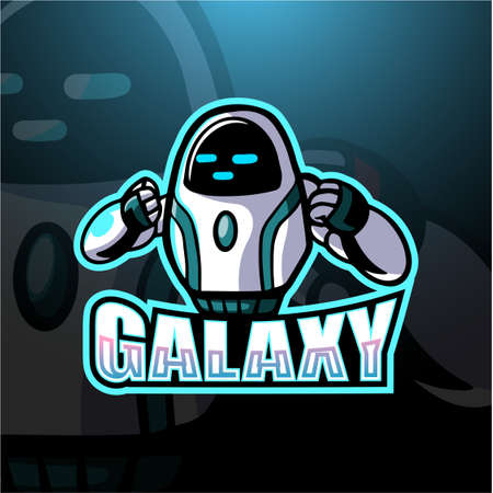 Vector illustration of Galaxy mascot esport logo designのイラスト素材