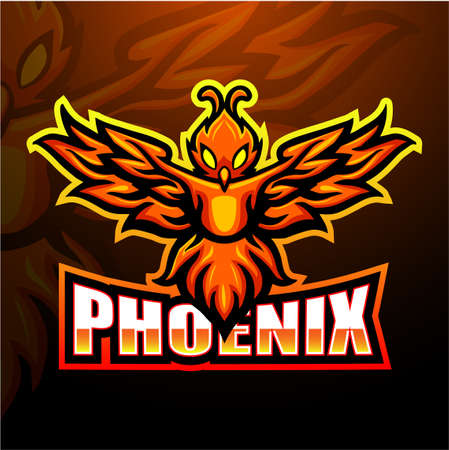 Vector illustration of Phoenix mascot esport logo designのイラスト素材