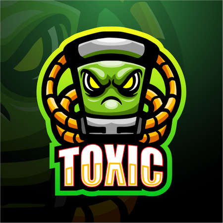 Toxic mascot esport logo designのイラスト素材