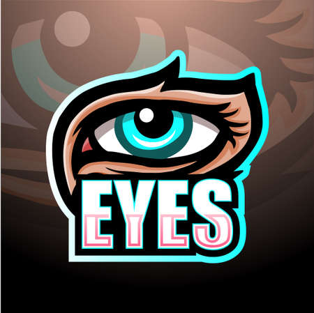 Vector illustration of Eyes mascot esport logo designのイラスト素材