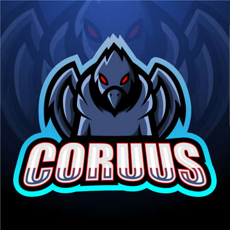Vector illustration of Corvus mascot esport logo designのイラスト素材