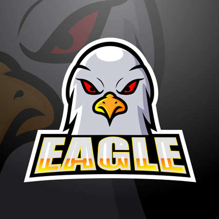 Eagle head mascot esport logo designのイラスト素材