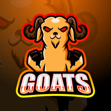 Goat mascot esport designのイラスト素材