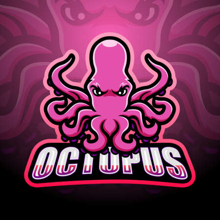 Octopus mascot esport logo designのイラスト素材