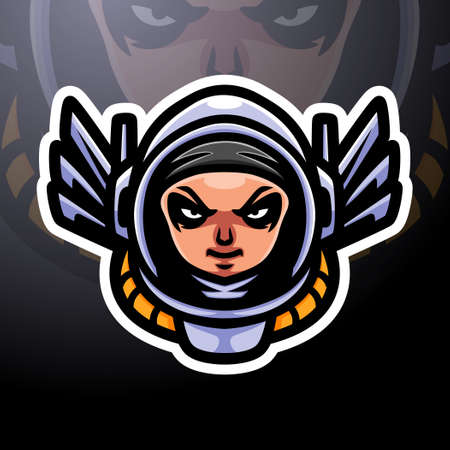 Spaceman esport logo mascot designのイラスト素材