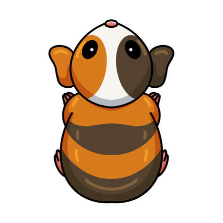 Cute little guinea pig cartoonのイラスト素材